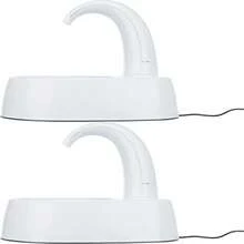 TRIXIE Curved Stream Drinking Fountain For Cats And Dogs, 84.5oz Automatic Water Dispenser, Cat Water Bowl,White - 84.5 Oz - View 5