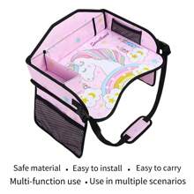 婴儿安全座椅托盘画板便携式可折叠多功能收纳袋水杯食物等收纳手机平板支架