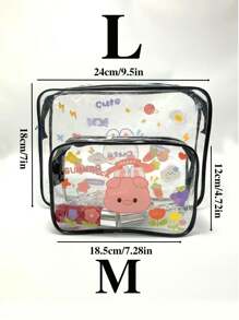 1 Stück PVC Kulturbeutel, DIY Schönheitsaufbewahrungstasche mit Aufklebern, wasserdichter Kosmetiktasche fürs Badezimmer, tragbare Reiseaufbewahrungstasche, geeignet für Toilettenartikel, Kosmetik, Datenkabel, Kopfhöreraufbewahrung