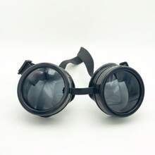 1 件，蒸汽朋克护目镜 - 复古圆形塑料眼镜，适合角色扮演和万圣节服装配饰 - 彩色 - 查看 4