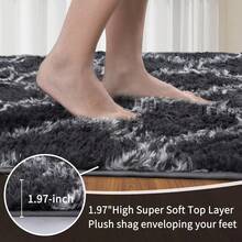 Fluffy Rugs Large SHAGGY RUG Living Room Bedroom Anti-Slip Soft Floor Mat Carpet - Geometric Moroccan - View 5