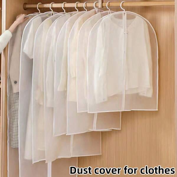 [ Super Value 5 Items ] Clothing Dust-Proof Bag Hanging Bag Set Is Now Available. It Integrates Dust-Proof And Storage Functions, Making It Easy To Store Coats, Dust-Proof Covers, Coat Dust-Proof Covers, Clothing Dust-Proof Covers, Storage, Travel, Office, And Wardrobe Clothing Dust-Proof Covers