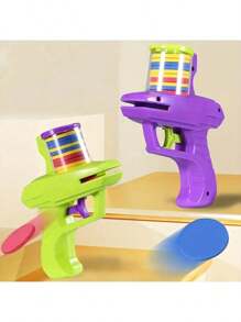 1 Stück zufällige Farbe kreative outdoor fliegende Untertasse Karotten-förmige EVA Spielzeugpistole, Outdoor Spielzeugpistole, geeignet für Kinder/Erwachsene, interaktives Geschenk für Geburtstage und Feiertage