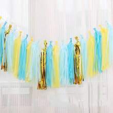 15 条纸质流苏 - 有多种颜色可供选择，非常适合生日、周年纪念、婚礼和派对装饰、照片背景、派对装饰和生日派对装饰。