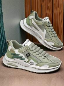 Herren Schnürschuhe mit Stoßdämpfung und rutschfester Sohle für Sport, Marken Design - Strapazierfähige und bequeme Outdoor Laufschuhe für Training und Fitness, geeignet für legeren Sport