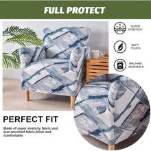 Local Delivery - Banquet Armchair Slipcover Printed Chair Covers With Arms Stretch Club Chair Slipcover Soft Armchair Sofa Covers Anti-Slip Furniture Protector For Dogs Pets Home Living Room Decor, 14 - 19 - 查看 4