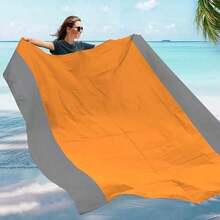 1pc Waterproof Beach Mat, Oversized Waterproof Beach Blanket, Folding Waterproof Pocket Beach Blanket , Portable Lightweight Picnic Sand Beach Mat, Quick Drying Outdoor Picnic Mat, Waterproof & Sandproof Beach Blanket, Sandproof, Portable Outdoor Blanket Ideal For Picnics, Travel, Camping And Hiking, Enjoy The Beach Without The Mess