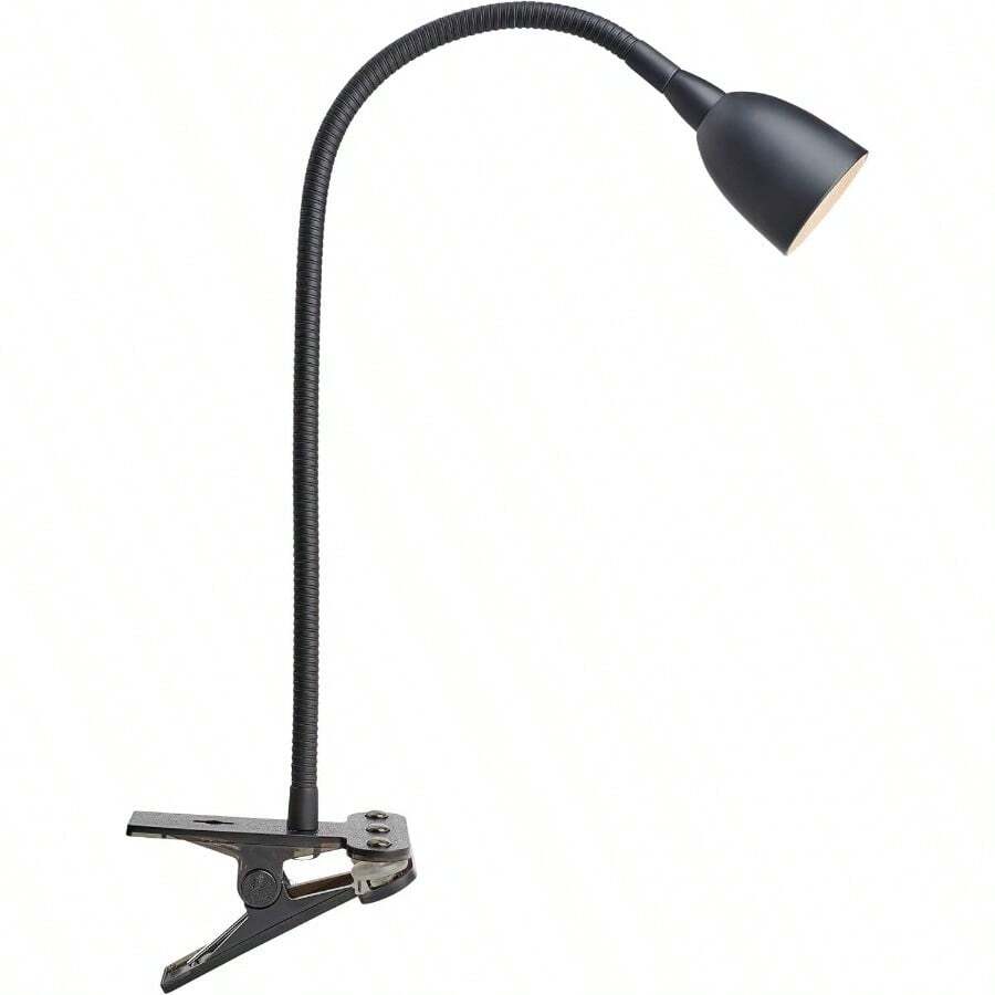 TXHF NHCLPOLBK Olivia LED Clamp Light Desk Lamp With Flexible Gooseneck 3 Brightness Levels And 3 Color Modes Black - Black - View 1