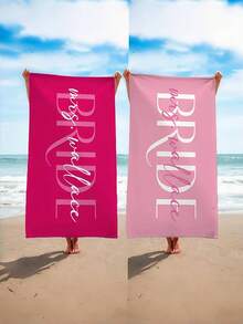 1pc Custom Name Beach Towel, Personalized Bride Beach Towel,Soft Quick-Dry Pool Towel,Wedding Beach Towel, Mrs. Beach Towel Gift, Bachelorette Pool Towel, Vacation Gift,Vacation, Birthday Or Swim Club Gift,Teens Pool Towel,Back-To-School Gift,Holiday Gift - one-size - View 8