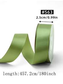 5 Rolls Matcha Green Floral Gift Wrapping Ribbons, Suitable For Wedding Decorations, Bows, Birthday, Valentine's Day Gifts, Cake Baking Packaging, Back To School, Graduation, Birthday, Holiday Party Decorations - Matcha Color - View 5