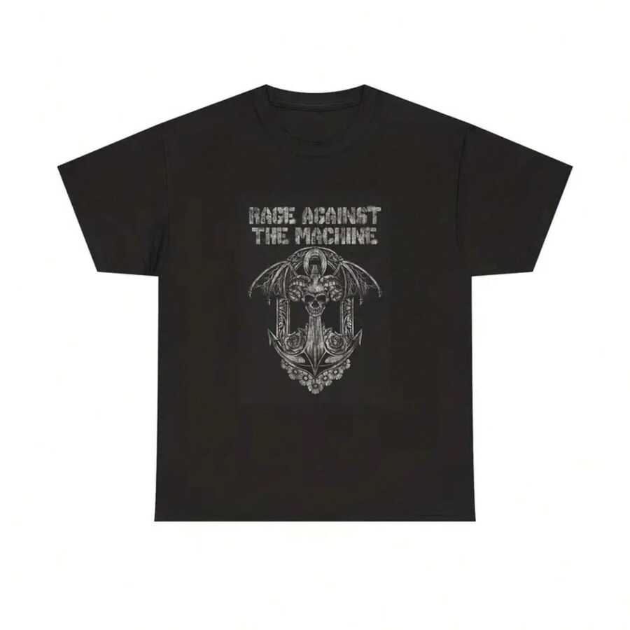 Rage Against The Machine T-Shirt Vintage Graphic Retro Unisex Heavy Cotton Tee Outdoor Leisure Breathable All Seasons Unisex Tee, Plus Size - Đen 2 - Xem 1