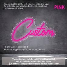 Insegna al neon a LED personalizzabile e dimmerabile - luce con nome personalizzata alimentata tramite USB e montata a parete, ideale per compleanni, matrimoni, feste e loghi aziendali - decorazione per casa ed eventi in un singolo colore vivace, insegne al neon per decorazione a parete, illuminazione per feste, design elegante in scrittura, illuminazione decorativa