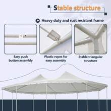 20x20 FT Party Tent With 2 Storage Bags & Removable Sidewalls, Outdoor Canopy Gazebo For Carport Camping Garden Wedding BBQ Commercial - 29 x 21 FT - View 3