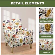 Local Delivery - Banquet Armchair Slipcover Printed Chair Covers With Arms Stretch Club Chair Slipcover Soft Armchair Sofa Covers Anti-Slip Furniture Protector For Dogs Pets Home Living Room Decor, 14 - 50 - 查看 3