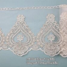 1個金色刺繡花邊特色編織舞臺服裝diy手工裝飾配件 - 金色 - 查看 14