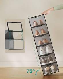 Shoe Storage Box - Black+Transparent - View 4