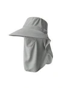 1pc Unisex Anti-UV Sun Protection Sun Hat With Neck Cover, Breathable Fishing, Hiking, Outdoor Hat, Windproof Wide Brim, Spring/Summer