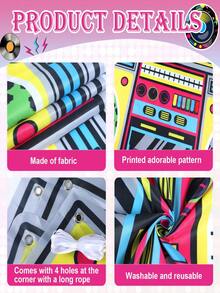1 Pack Radio Boombox Photo Booth Props For 90s 80s Party Decorations ,Durable 300D Oxford Fabric,59 X 59 Inch, Retro Fabric Radio Boombox Selfie Backdrop Hanging Banner For Hip Hop Music Theme Birthday Decorations 1980s Party Supplies,