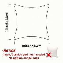 1pc 3D Plush Bat Throw Pillow Cover, Gothic Dark Halloween Witch Theme Decorative Cushion Case, 18" X 18", For Living Room Sofa Bedroom Halloween Decor, Pillow Insert Not Included - Black - View 4