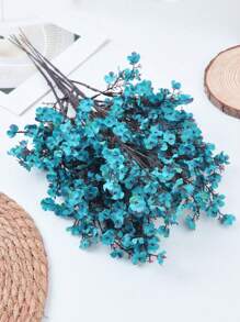 4PCS Blue Artificial Flower Baby Breathing Flower Starry Sky Halloween Simulation Bouquet Fake Silk Starry Sky Bouquet Suitable For Wedding Bridal Party Home DIY Flower Arrangement Decoration