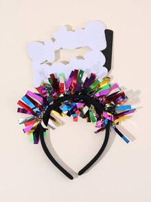 1pc Back To School Colorful Bling Hair Band,Pencil Apple Decoration Headband,Fashion Hair Accessories For Kids Toddlers Students Party Gifts - Multicolor - View 5