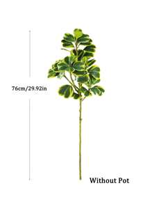 Árbol artificial de Ficus de 76cm/115cm, planta de banyan falsa grande, árbol de figura falso de hoja de corazón verde de plástico para decoración del hogar, el jardín, la cocina, sin maceta, 1 pieza