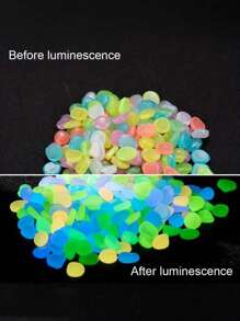 10/100/200/300 pezzi - Accessori da giardino in pietra luminosa, decorazione per micropaesaggio, acquario, patio esterno, prato, kit per percorsi. Ciottoli, pietre e rocce decorative luminose per giardino e vialetti. Possono essere usati come ornamenti da giardino o decorazioni per acquario. (Diventano più luminosi se esposti alla luce solare o artificiale.)