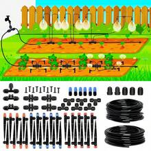 240FT Drip Irrigation System 2025 Upgraded Quick Connector Irrigation System For Garden Adjustable Nozzles Garden Watering System With 1 4 1 2 Tubing Sprinklers For Garden Greenhouse Lawn - 240FT - View 1