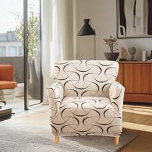 Local Delivery - Banquet Armchair Slipcover Printed Chair Covers With Arms Stretch Club Chair Slipcover Soft Armchair Sofa Covers Anti-Slip Furniture Protector For Dogs Pets Home Living Room Decor, 14 - A4 - View 4