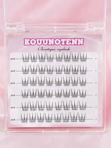 48pcs Lash Clusters Natural False Eyelashes Individual False Eyelashes Wispy Natural Looking Korean Style Lash Soft For Daily Makeup Beginner Friendlylash Clusters,Eyelash Clusters,Individual Eyelashes,Lashes,Fake Lashes - C - View 8