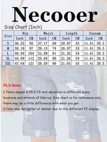 Plus Size Casual Ripped Bermuda Denim Shorts Medium Stretch For Women - 淺藍色 - 查看 4