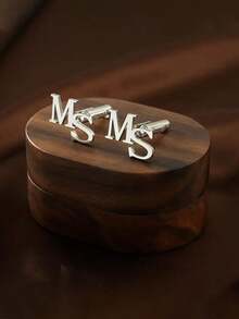 Customized Cufflinks For Men - Elegant Shirt Accessory, Interchangeable Design | Wedding, Business, Gala Gift Box Set | Engraved Letters Or Patterns (Silver/Colorful, Deluxe Gift Box), Suitable For Dress Shirts And Suits, Valentine's Day Gift, Holiday Gift, Father's Day Gift, Mother's Day Gift, Teacher's Day Gift, Christmas Gift - D5 - View 5