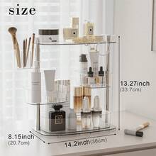 Giá đựng mỹ phẩm xoay 360 độ, giá đựng đồ chăm sóc da nhiều tầng, 4 khay xoay, giá đựng nước hoa để bàn phòng tắm, giá đựng đồ dùng nhà bếp kiểu Lazy Susan. - Trong sáng - Xem 4