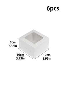 3 قطع/6 قطع/12 قطعة علبة كيك مع نافذة شفافة، علبة مافن، علبة تغليف كب كيك ورقية، علبة طلب الخبز، علبة تارت، علبة معجنات، علبة تغليف بسكويت وكيك، علبة مافن، علبة معجنات، كيك بشكل نجمة الثلج - أبيض - مشاهدة 12
