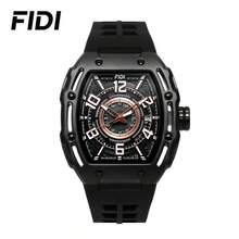 1pc FIDI Brand Men's Mechanical Watch, Luxury Dial, Automatic Movement, Water Resistant Calendar, Silicone Strap, Stainless Steel Case - one-size - View 14