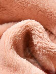 Cómodo pijama de franela: camiseta larga, pantalón largo, bonito conjunto de dos piezas. - Rojo - Ver 2