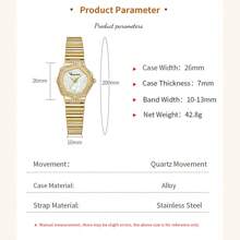 1 pieza Reloj de mujer elegante y de moda con decoración exquisita de rhinestones, resistente al agua, de acero inoxidable, para el Día de San Valentín y el Día de Navidad