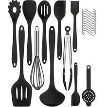 10/20pcs Silicone Cooking Utensil Set - Kitchenware Set, Full Silicone Cookware Set - Bisphenol A Free Silicone Spatula, Scraper, Spoon, Whisk, Basting Brush, Tong, Kitchen Utensils Set, Multi-Function Kitchen Tools, Kitchen Accessories, Easy To Clean - Ideal For Cooking And Baking - Great Kitchen, Back-To-School And Dorm Essentials - Multicolor - View 6