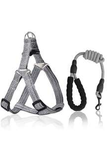 1 Set Adjustable Dog Harness With Leash