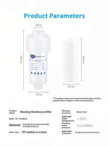 1pc Front Load Washing Machine/Shower Filter/High Flow Rate Chlorine Removal PP/Washing Machine/Toilet/Showerhead Water Filter Set (Not For In US/Korea) - Multicolor - View 12