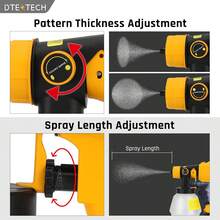 Paint Sprayer For Dewalt 20V MAX Battery, HVLP Spray Paint Gun With Brushless Motor And Copper Nozzle, 200W Cordless Paint Sprayer For Home Interior And Exterior, House Painting(Battery Not Included) - Multicolor - View 6
