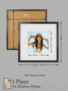 A4/30x40/30x30/25x25/20x20cm Multi Collage Gallery Photo Frames, Exquisite Large Woodgrain Picture Frames For Wall, Portrait Frame For Photo Wall, Fit A4/30x40/30x30/20x20cm/12x16/12x12/10x10/8x8-Inch Pictures, Golden/Beige/Reddish Brown/Brown Spotted/Ink Black/Pearl White With Imitation Wood Grain / Matte Suface, Classic/Simple/Cottagecore/Retro/All-Match (No Photo Paper)