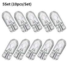 5Set (10pcs/Set) T10 WHITE For Halogen 501 Globe Car Interior Side Light Wedge Bulb Lamp - White - View 1