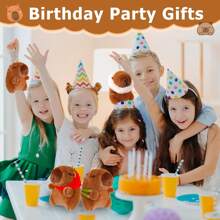 4 Pack Capybara Keychain Plush, Capybara Stuffed Animal Toys With Clothes Accessories, Classroom Birthday Party Favors Gifts For Kids