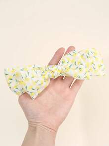 2 Piezas Diademas con Moños para Bebé Recién Nacido Niña, Diadema de Bebé Niña Amarilla, Diadema para Bebé con Estampado Suave, Artículos Esenciales para Bebé, Accesorios para Bebé. - Amarillo - Ver 7