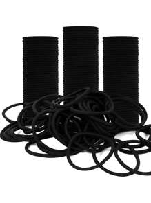 100 Stück Haargummis, elastische Stirnbänder als Pferdeschwanzhalter, geeignet für Frauen und Männer mit dickem, grobem und lockigem Haar