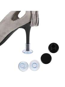 2pcs High Heels Cover - Effectively Protect The Heels Of High-Heeled Shoes, Increase The Balance Of High-Heeled Shoes, Enhance The Comfort Of Wearing High-Heeled Shoes, Reduce The Sound Of High-Heeled Shoes Walking (Walking Mute) High-Heeled Shoes Heel Staring Cover, PVC Software Material