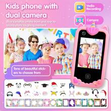 Giocattolo per bambini con telefono da 2,8 pollici, con doppia fotocamera e registrazione video HD, giochi educativi divertenti + lettore musicale, regalo perfetto per Natale e compleanno (include scheda di memoria da 8GB)