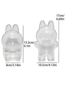 1 pièce/3 pièces Étui de protection transparent pour première génération debout et deuxième génération assis, protection anti-poussière en pendentif à accrocher aux sacs, porte-clés (pas de poupée), école