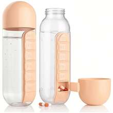 Portable Water Bottle With Integrated Pill Holder